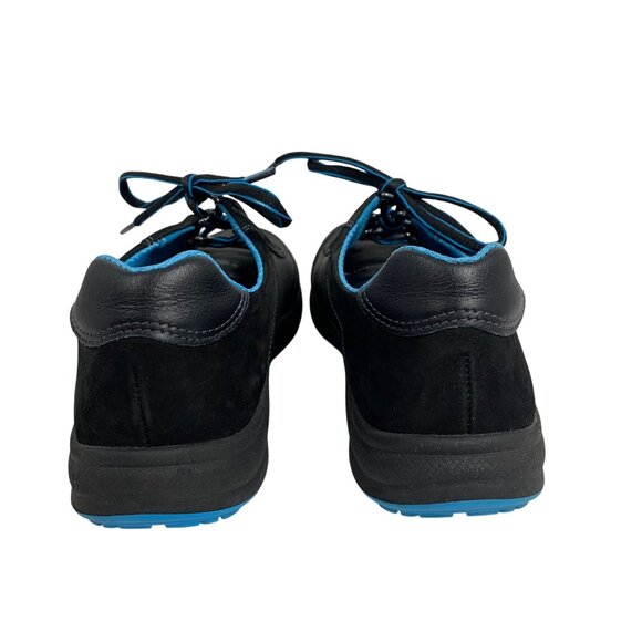 SAS Womens Black Sporty Lace-Up Walking Shoes Blue Accents Tripad Comfort SZ 9S - Picture 3 of 9
